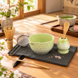 Matcha set 4Barista (light green) – keramická sada na přípravu čaje matcha 