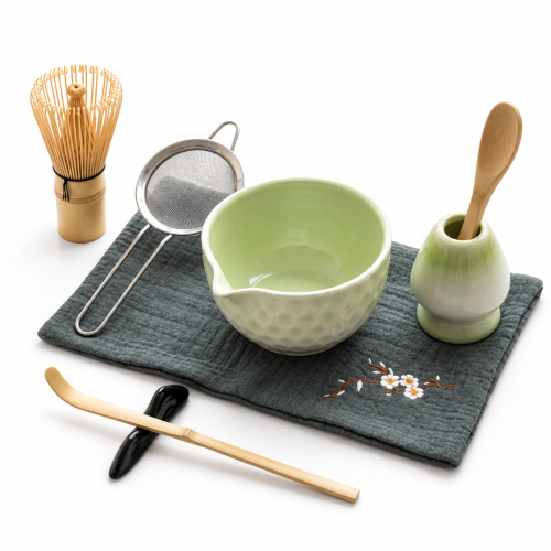 Matcha set 4Barista (light green) – keramická sada na přípravu čaje matcha 