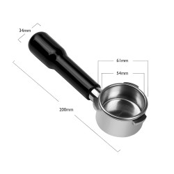 Bezedná páka 4Barista 54 mm – Sage / Breville (černá rukojeť)