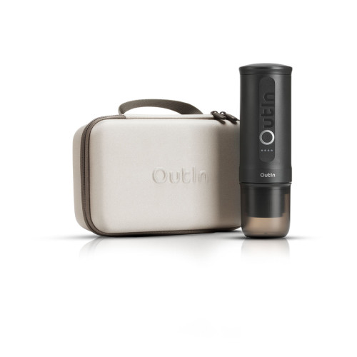 Outin Nano (Space grey) set - cestovní kávovar + ochranné pouzdro