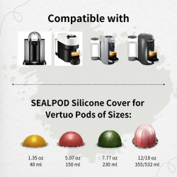 Silikonová víčka SEALPOD pro Nespresso Vertuo - 4 ks
