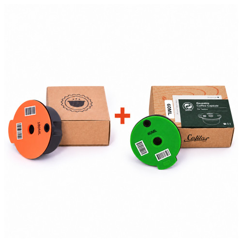 2x plnitelná kapsula pro Tassimo – 60 ml + 180 ml
